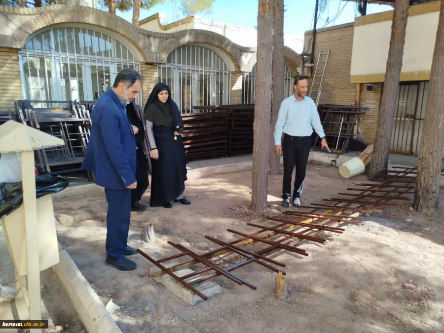 ساخت پله تخت های فلزی درکارگاه ساخت تخت فلزی دانشگاه فرهنگیان کرمان 5