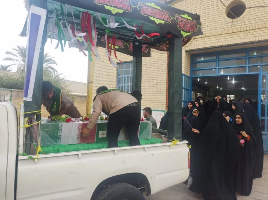  مراسم استقبال  دانشجومعلمان دانشگاه فرهنگیان مرکز امیرکبیر جیرفت از پیکر مطهرشهید گمنام  6