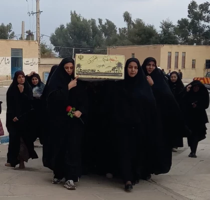  مراسم استقبال  دانشجومعلمان دانشگاه فرهنگیان مرکز امیرکبیر جیرفت از پیکر مطهرشهید گمنام  9