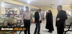 بازدید معاون هماهنگی وجمعی از مسؤلین دانشگاه فرهنگیان کرمان از آشپزخانه مرکزی دانشگاه 

 6