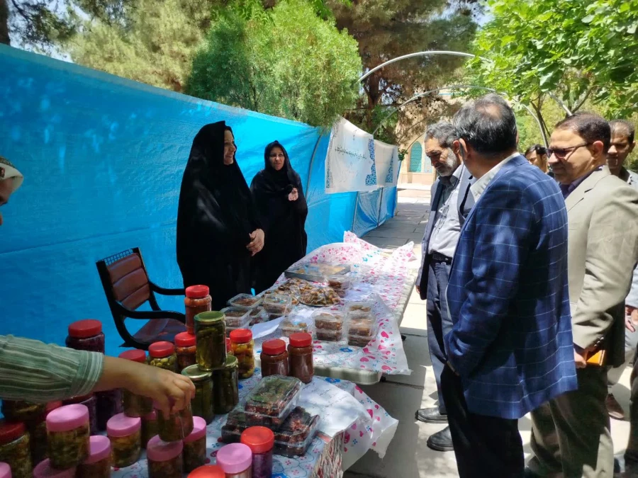 بازدید مسئولین دانشگاه فرهنگیان استان از بازارچه محصولات بومی محلی دانشجویی در پردیس خواجه نصیرالدین طوسی  3
