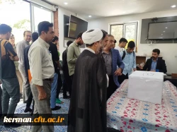 بازدید رئیس دانشگاه فرهنگیان استان کرمان از روند برگزاری انتخابات شورای صنفی،رفاهی پردیس خواجه نصیرالدین طوسی  4