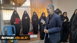 بازدید رئیس دانشگاه فرهنگیان استان از حوزه ارزیابی پردیس شهید باهنر(خواهران)  2
