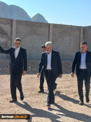 بازدید دکتر برزوئی از محل احداث دانشگاه جامع فرهنگیان استان کرمان
